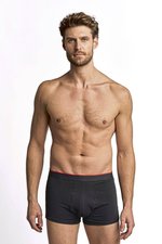 Promodoro Moderne Herren-Boxershorts mit Kontrast-Rand, Black/Red S, E8001 – Bild 1