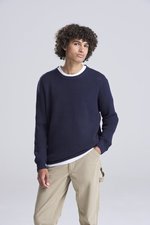 Ecologie Taroko Nachhaltiger Pullover aus Baumwolle, Black XS, EA062 – Bild 1