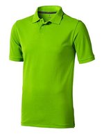 Elevate Life Piqué-Poloshirt Calgary mit Kettenstich für Herren – Apple Green