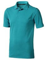 Elevate Life Piqué-Poloshirt Calgary mit Kettenstich für Herren – Aqua
