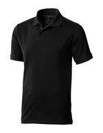 Elevate Life Piqué-Poloshirt Calgary mit Kettenstich für Herren, Anthracite (Solid) XS, EL38080 – Black