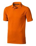 Elevate Life Piqué-Poloshirt Calgary mit Kettenstich für Herren, Anthracite (Solid) XS, EL38080 – Orange