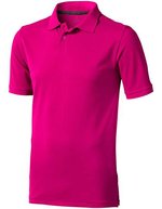 Elevate Life Piqué-Poloshirt Calgary mit Kettenstich für Herren, Anthracite (Solid) XS, EL38080 – Pink