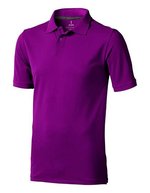 Elevate Life Piqué-Poloshirt Calgary mit Kettenstich für Herren, Anthracite (Solid) XS, EL38080 – Plum