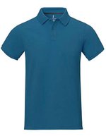 Elevate Life Piqué-Poloshirt Calgary mit Kettenstich für Herren, Anthracite (Solid) XS, EL38080 – Tech Blue