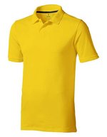 Elevate Life Piqué-Poloshirt Calgary mit Kettenstich für Herren, Anthracite (Solid) XS, EL38080 – Yellow