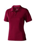 Elevate Life Piqué Polo mit Rippkragen für Damen, Anthracite (Solid) XS, EL38081 – Burgundy