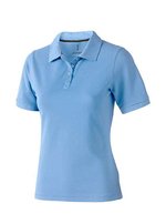 Elevate Life Piqué Polo mit Rippkragen für Damen, Anthracite (Solid) XS, EL38081 – Light Blue