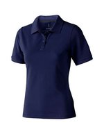 Elevate Life Piqué Polo mit Rippkragen für Damen, Anthracite (Solid) XS, EL38081 – Navy