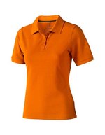 Elevate Life Piqué Polo mit Rippkragen für Damen, Anthracite (Solid) XS, EL38081 – Orange