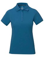 Elevate Life Piqué Polo mit Rippkragen für Damen, Anthracite (Solid) XS, EL38081 – Tech Blue