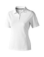 Elevate Life Piqué Polo mit Rippkragen für Damen, Anthracite (Solid) XS, EL38081 – White