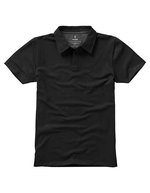 Elevate Life Markham Polo mit V-Einsätzen und Knopfleiste – Black/Anthracite (Solid)