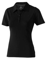 Elevate Life Polo Shirt mit V-Einsätzen für Damen – Black/Anthracite (Solid)