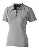 Elevate Life Polo Shirt mit V-Einsätzen für Damen – Grey Melange/Anthracite (Solid)