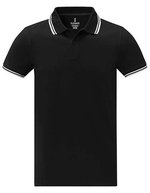 Elevate Life Herren-Polo Amarago aus Piqué-Baumwolle – Black
