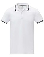 Elevate Life Herren-Polo Amarago aus Piqué-Baumwolle – White