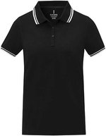 Elevate Life Damen-Polo Amarago mit Kontraststreifen – Black