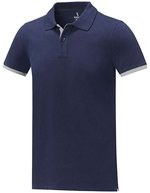 Elevate Life Poloshirt Morgan mit Kontrastdetails für Herren – Navy/Heather Grey