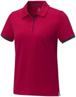 Elevate Life Baumwoll-Polo mit Kontrastdetails – Red/Navy