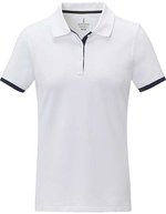 Elevate Life Baumwoll-Polo mit Kontrastdetails – White/Navy