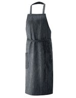 Exner Latzschürze XXL mit verstellbarem Halsband – Black Pinstripe
