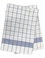 Exner Kariertes Geschirrtuch 10er Pack Baumwolle – White-Blue Checked