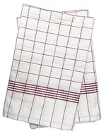 Exner Kariertes Geschirrtuch 10er Pack Baumwolle – White-Red Checked