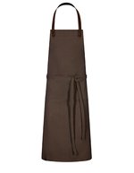 Exner Latzschürze Canvas mit Kunstlederband, Black Washed 75 x 100 cm, EX198 – Caramello Lavato
