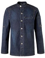 Exner Kochjacke Bikerstyle mit Armtasche, Black XS, EX225 – Jean Bleu