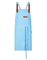 Latzschürze Canvas mit Zier-Label – Light Blue
