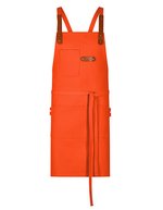 Exner Latzschürze Canvas mit Zier-Label, Graphite 80 x 70 cm, EX285 – Orange