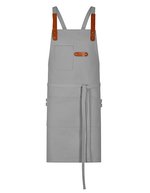 Exner Latzschürze Canvas mit Zier-Label, Graphite 80 x 70 cm, EX285 – Silver Grey