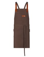 Exner Latzschürze Canvas mit Zier-Label, Graphite 80 x 70 cm, EX285 – Toffee