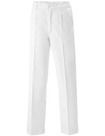 Exner Kochhose mit Bundfalte und Taschen – White