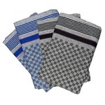 Exner Grubentuch 10er Pack Baumwolle, Black-Grey Checked 45 x 90 cm, EX553 – Bild 1