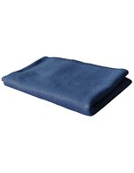 Exner Fleecedecke mit Zierstich-Rand – Navy