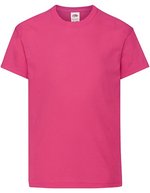 Fruit of the Loom T-Shirt 100% Baumwolle, Rundhals für Kinder, White 104, F110K – Fuchsia