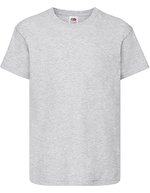 Fruit of the Loom T-Shirt 100% Baumwolle, Rundhals für Kinder, White 104, F110K – Chine Gris