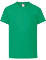 Fruit of the Loom T-Shirt 100% Baumwolle, Rundhals für Kinder, White 104, F110K – Vert kelly