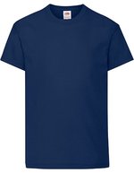 Fruit of the Loom T-Shirt 100% Baumwolle, Rundhals für Kinder, White 104, F110K – Marine