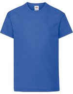 Fruit of the Loom T-Shirt 100% Baumwolle, Rundhals für Kinder, White 104, F110K – Bleu royal