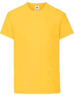 Fruit of the Loom T-Shirt 100% Baumwolle, Rundhals für Kinder, White 104, F110K – Tournesol