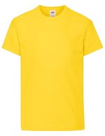 Fruit of the Loom T-Shirt 100% Baumwolle, Rundhals für Kinder, White 104, F110K – Jaune