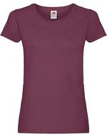 Fruit of the Loom T-Shirt mit Slim Passform für Damen, White XS, F111 – Borgogna