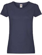 Fruit of the Loom T-Shirt mit Slim Passform für Damen, White XS, F111 – Profondo Blu navy
