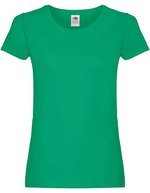 Fruit of the Loom T-Shirt mit Slim Passform für Damen, White XS, F111 – Verde kelly