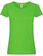 Fruit of the Loom T-Shirt mit Slim Passform für Damen, White XS, F111 – Lime