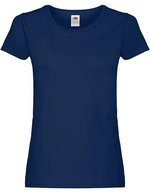 Fruit of the Loom T-Shirt mit Slim Passform für Damen, White XS, F111 – Blu navy