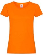Fruit of the Loom T-Shirt mit Slim Passform für Damen, White XS, F111 – Arancione